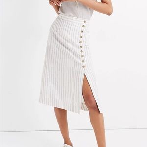 Madewell Buttoned Midi Skirt Size 6